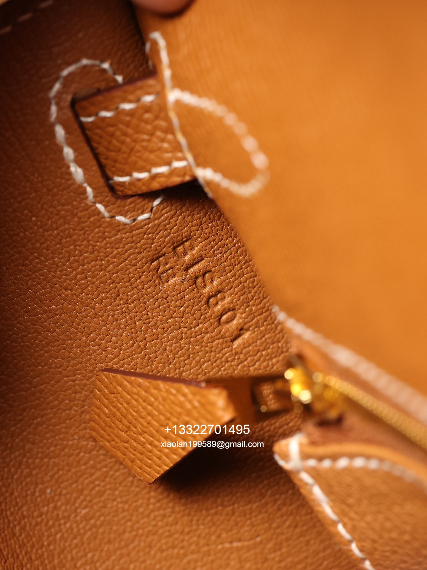 Hermès Kelly Handbag in Gold Brown Epsom Cowhide Leather, Purely Handcrafted, High-End Customization Edition