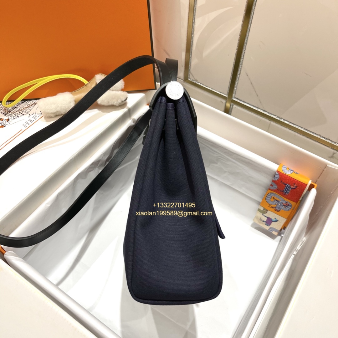 Hermès Herbag Zip 31 Bag, Original Custom Stainless Steel Hardware, French Factory Leather, Imported Double-layer High-dimensional Waterproof Canvas Material.