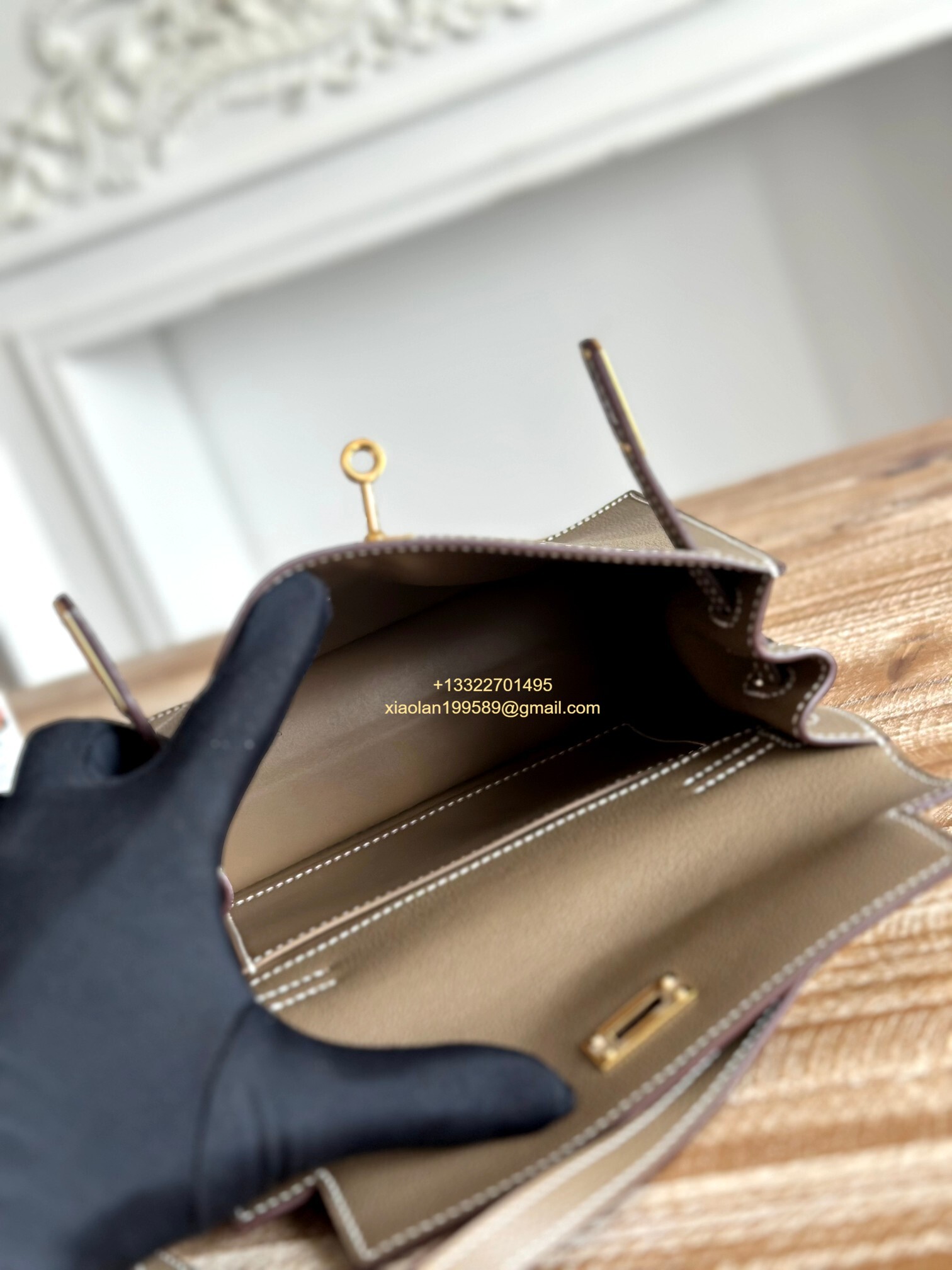 Hermès Swift Kelly Danse Bag in Elephant Grey, Fully Handmade High-end Customization.