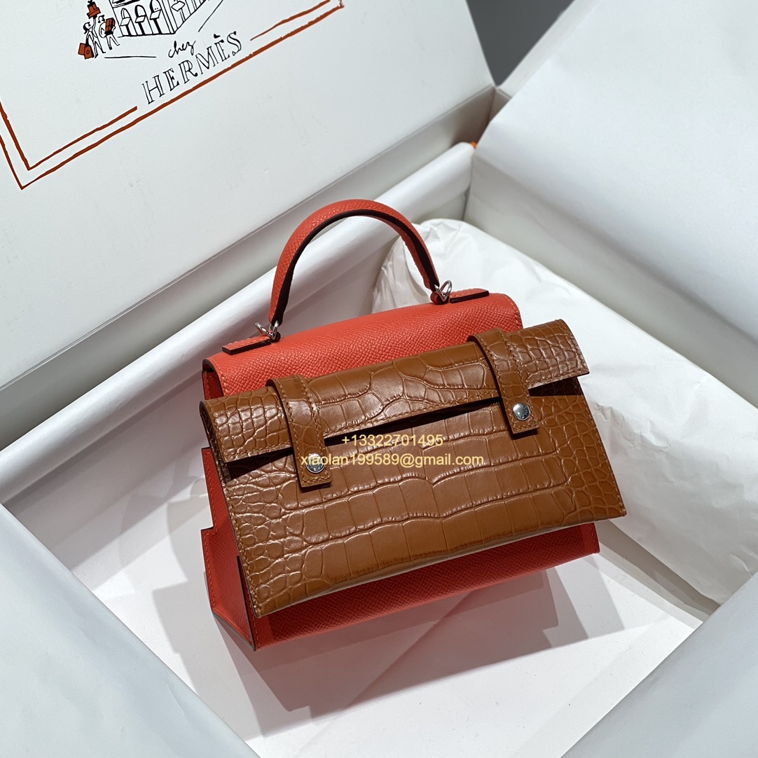 Hermès Kelly Doll Quelle Idole Picto Bag, Limited Edition in Texas Pink.