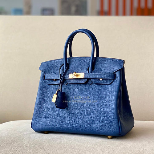 Hermès Birkin 25/30/35cm, handcrafted with togo  leather – Sapphire Blue