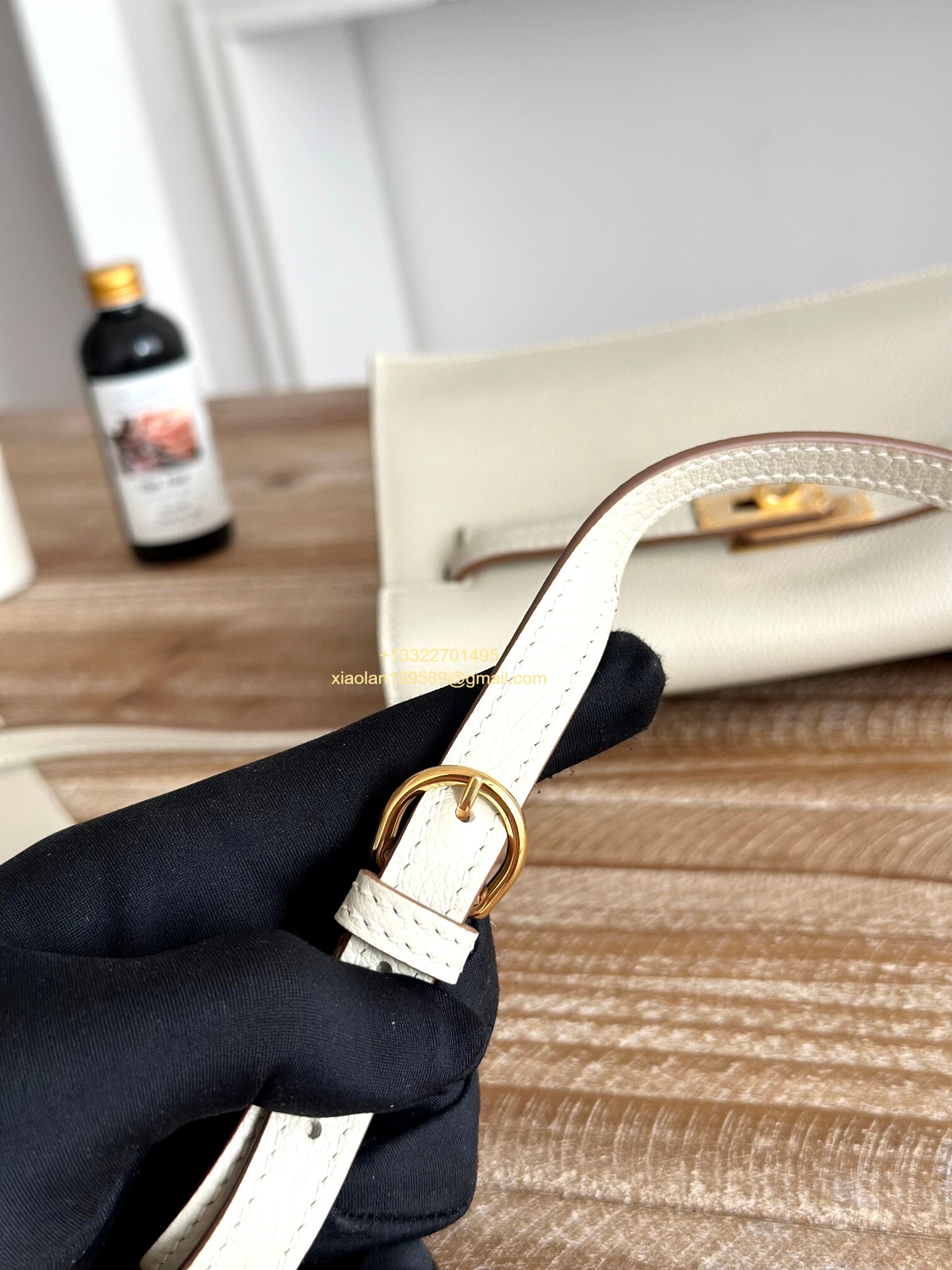 Hermès Swift Kelly Danse Bag in Milky White, Fully Handmade High-end Customization.