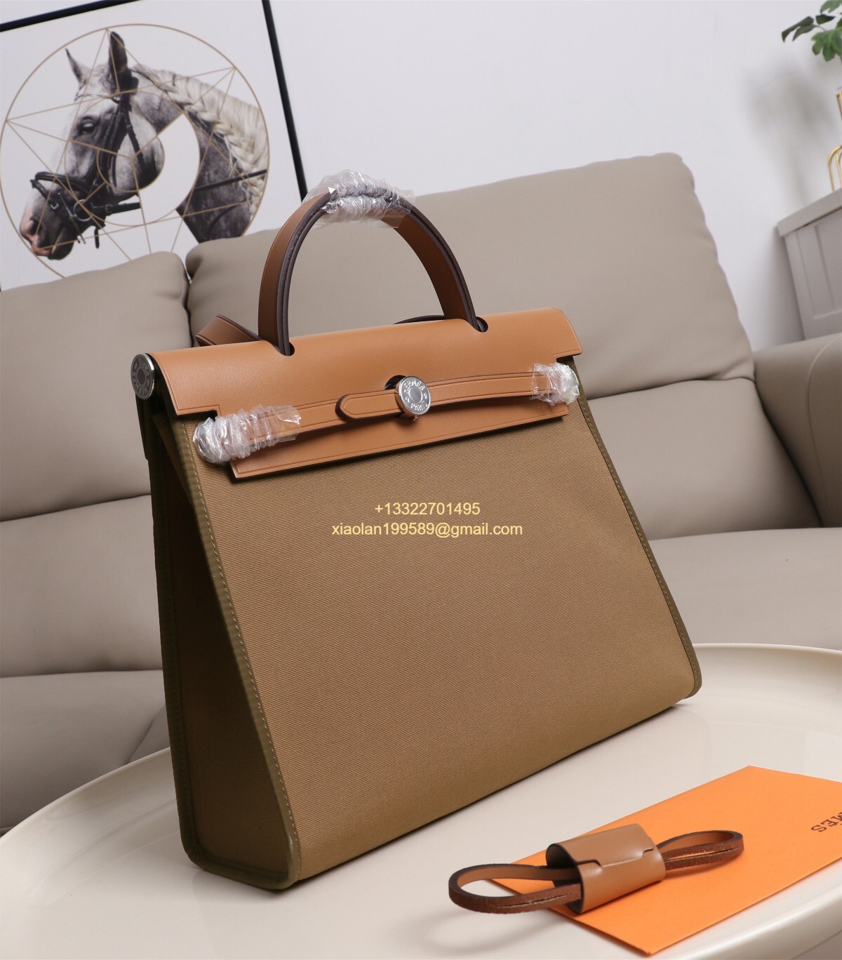 Hermès Herbag Zip 31 Bag, Original Custom Stainless Steel Hardware, French Factory Leather, Imported Double-layer High-dimensional Waterproof Canvas Material.