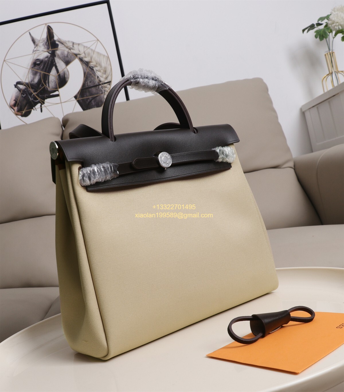 Hermès Herbag Zip 31 Bag, Original Custom Stainless Steel Hardware, French Factory Leather, Imported Double-layer High-dimensional Waterproof Canvas Material.