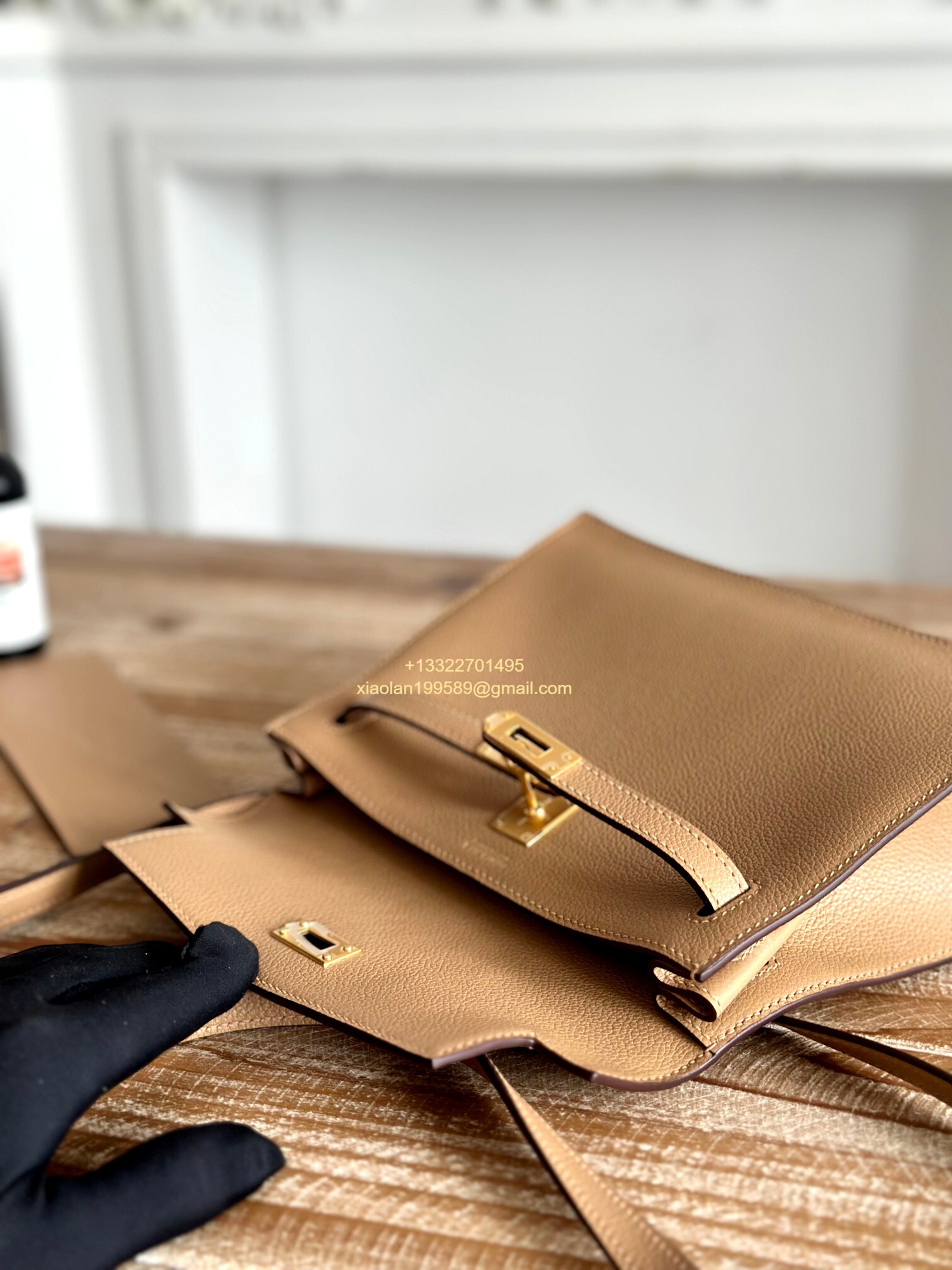 Hermès Swift Kelly Danse Bag in Weimaraner Grey, Fully Handmade High-end Customization.