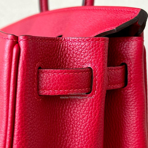 Hermès Birkin 25/30/35cm, handcrafted with togo  leather – Flag Red