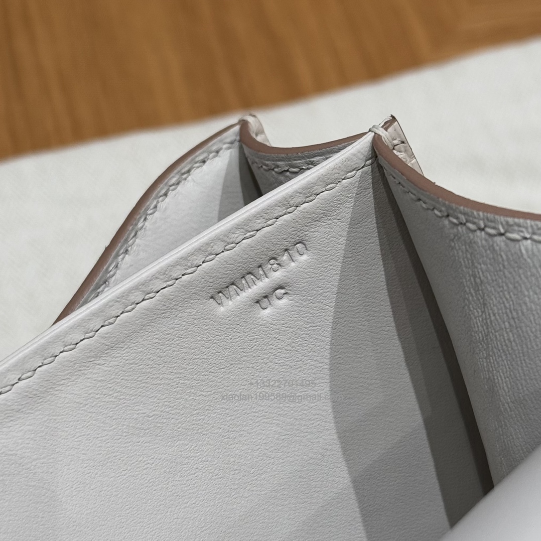 Hermès Constance 18/24cm in Crocodile Leather, Premium Handmade Customization-Concrete Grey