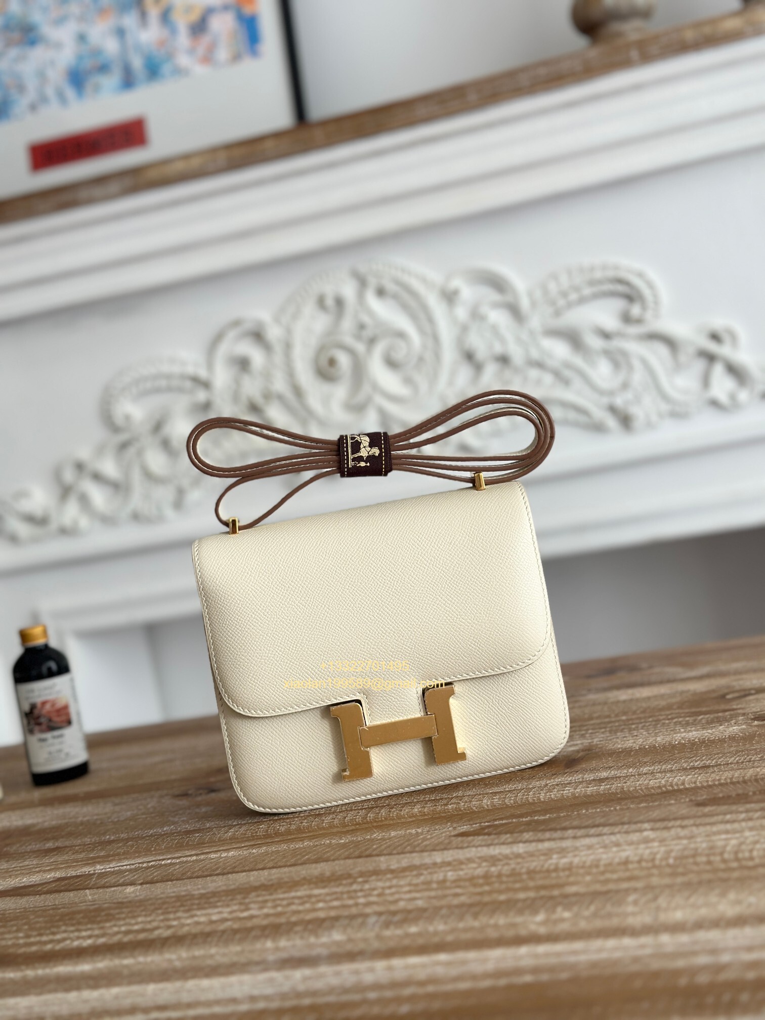 Hermès Constance 18/24 in Milkshake White Epsom leather, purely handcrafted, high-end customization edition.