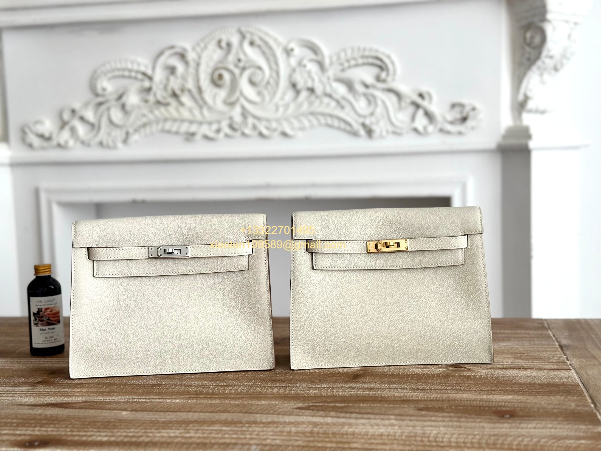Hermès Swift Kelly Danse Bag in Milky White, Fully Handmade High-end Customization.