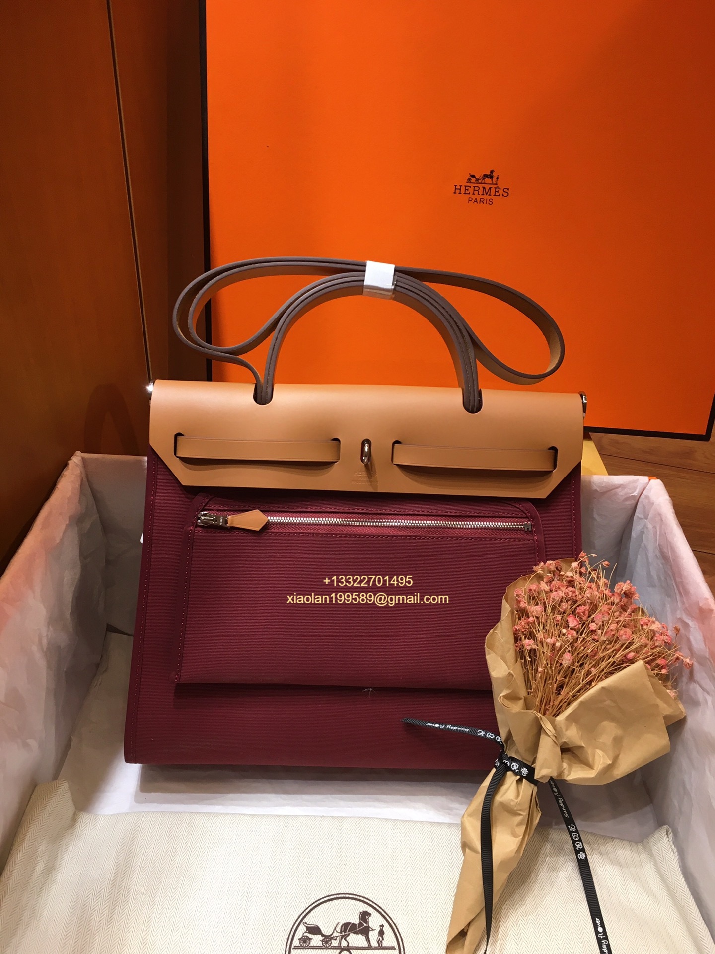 Hermès Herbag Zip 31 Bag, Original Custom Stainless Steel Hardware, French Factory Leather, Imported Double-layer High-dimensional Waterproof Canvas Material.