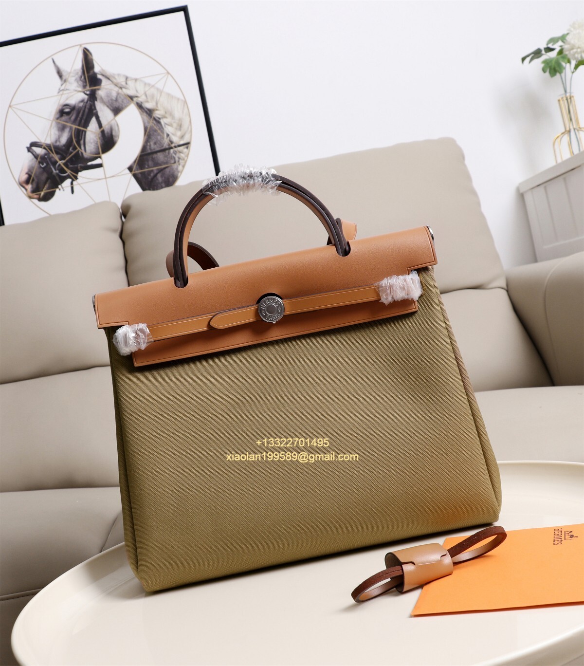 Hermès Herbag Zip 31 Bag, Original Custom Stainless Steel Hardware, French Factory Leather, Imported Double-layer High-dimensional Waterproof Canvas Material.