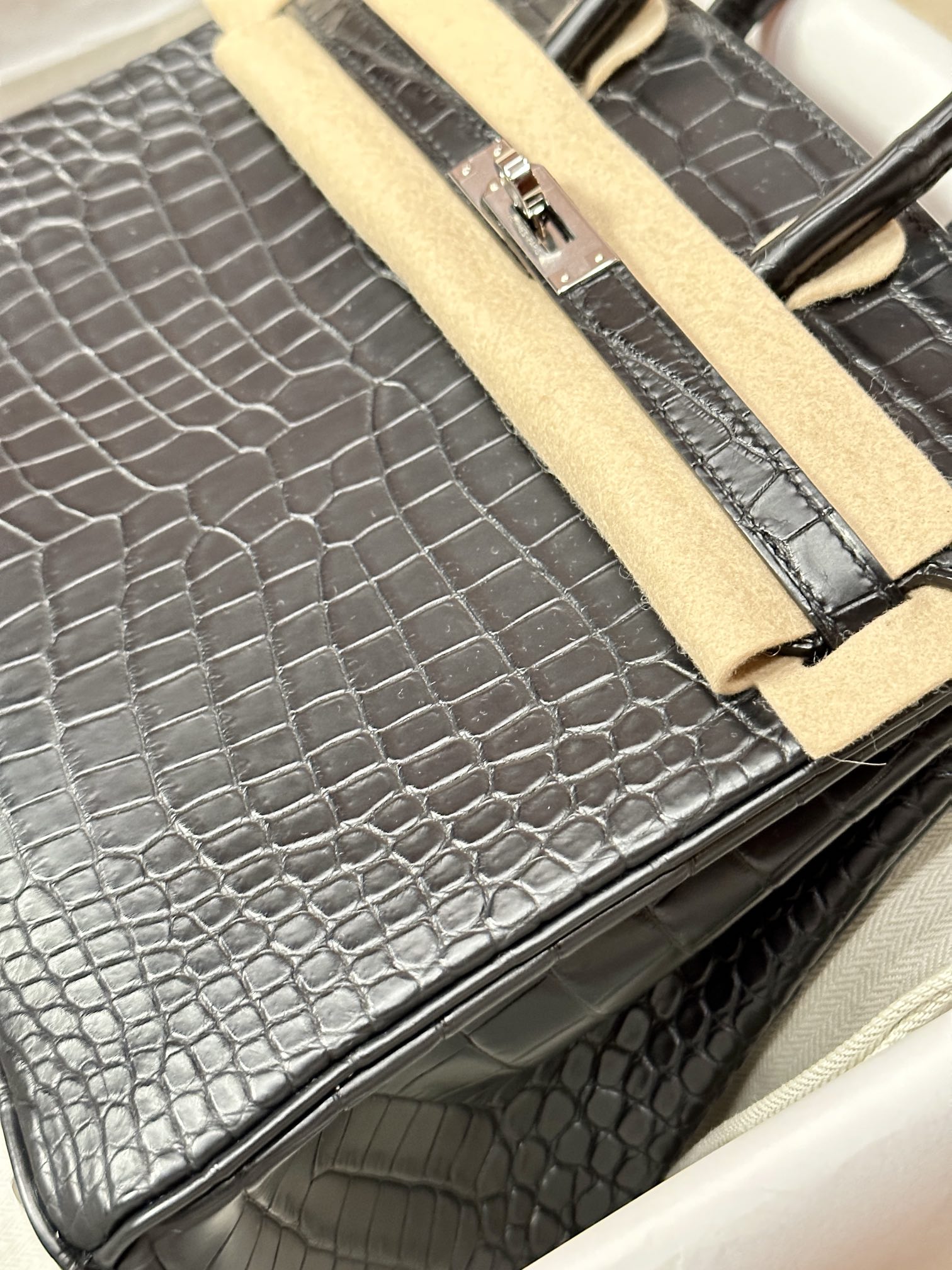 Hermès birkin 25/30/35cm in Crocodile Leather, Fully Handmade Premium Private Customization-Black