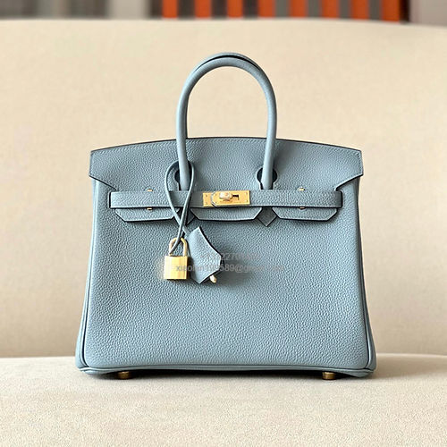 Hermès Birkin 25/30/35cm, handcrafted with togo  leather –Linen Blue