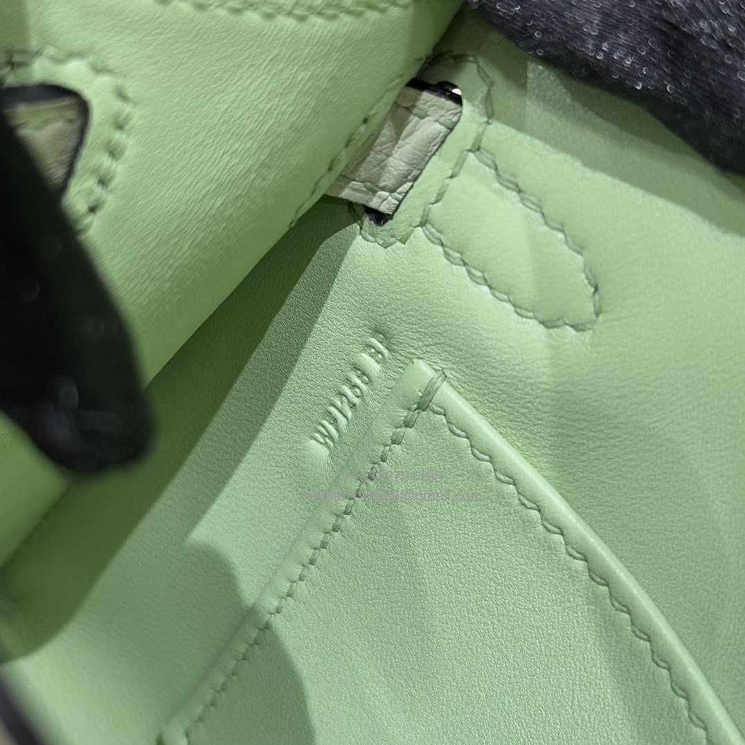 Hermès Mini Kelly Sellier II 20 in Ostrich Leather 3i/Vert Criquet