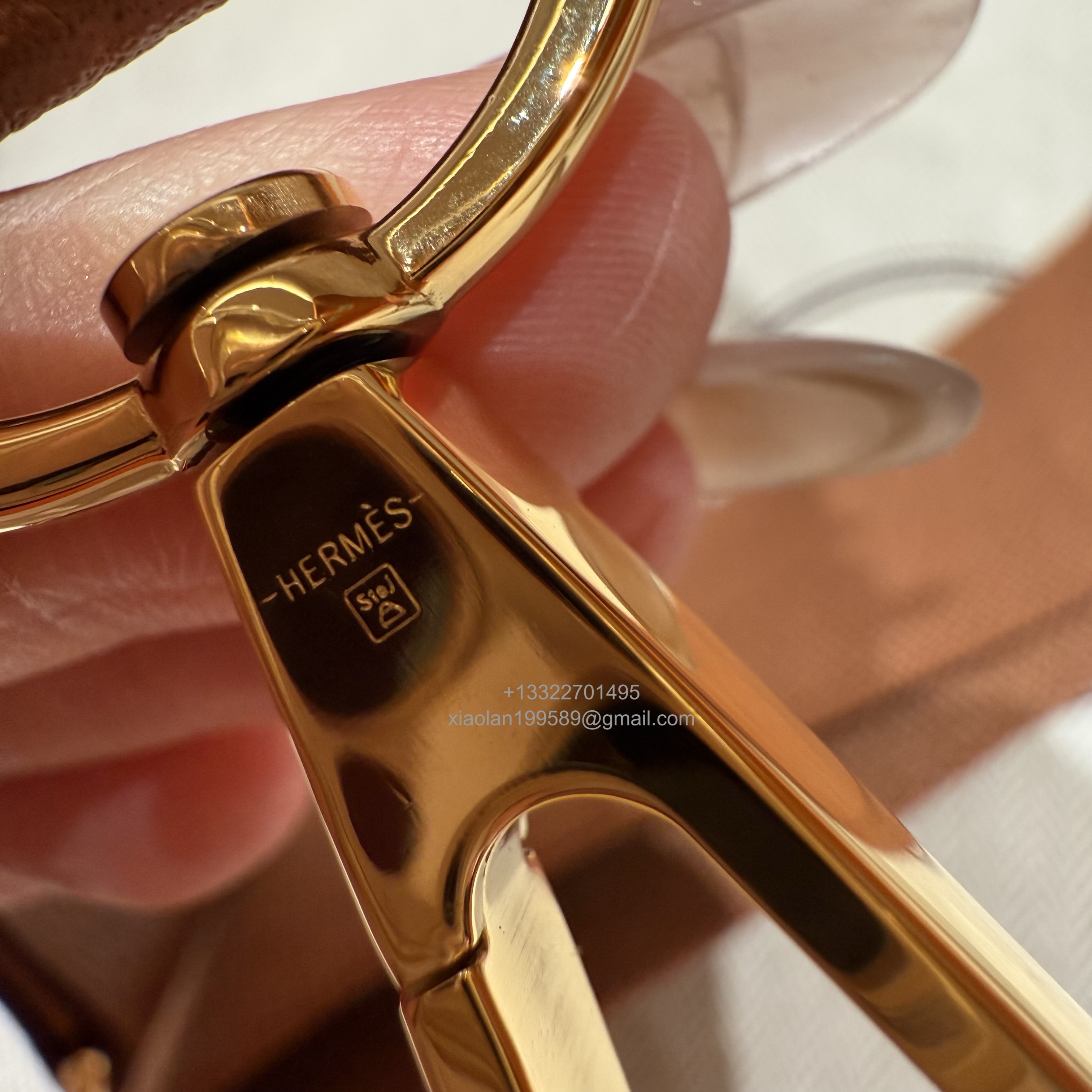 Hermès Evelyne Bag in Clemence Leather, Premium Handcrafted Customization – Gold Brown.