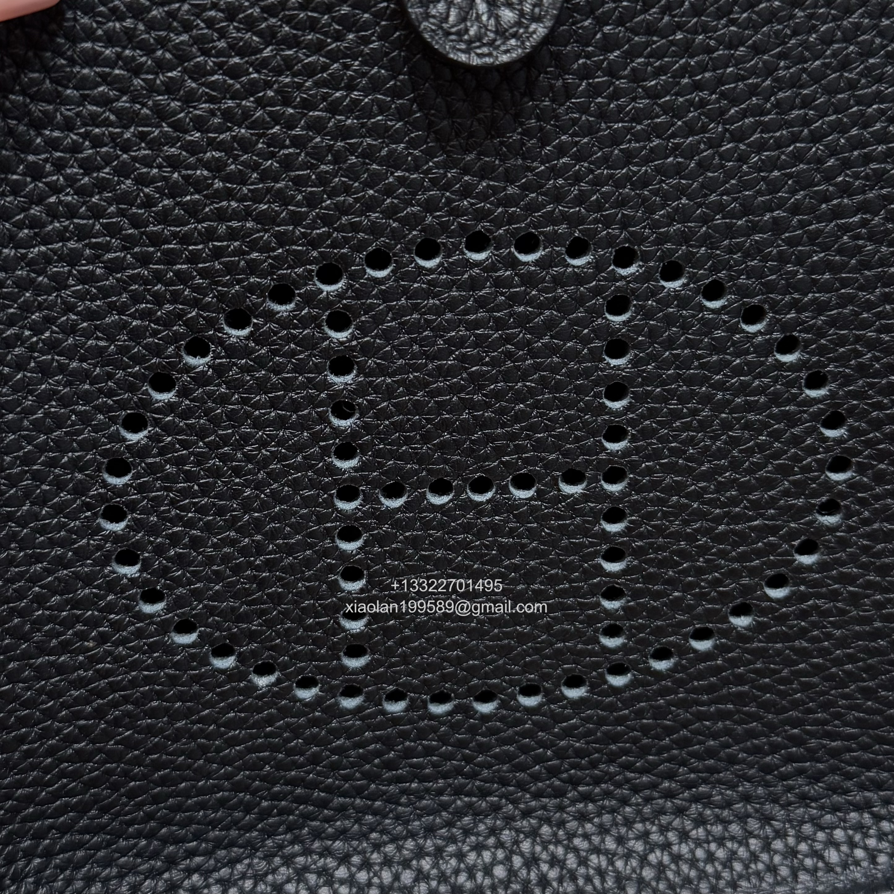 Hermès Evelyne mini Bag in Clemence Leather, Premium Handcrafted Customization – Black