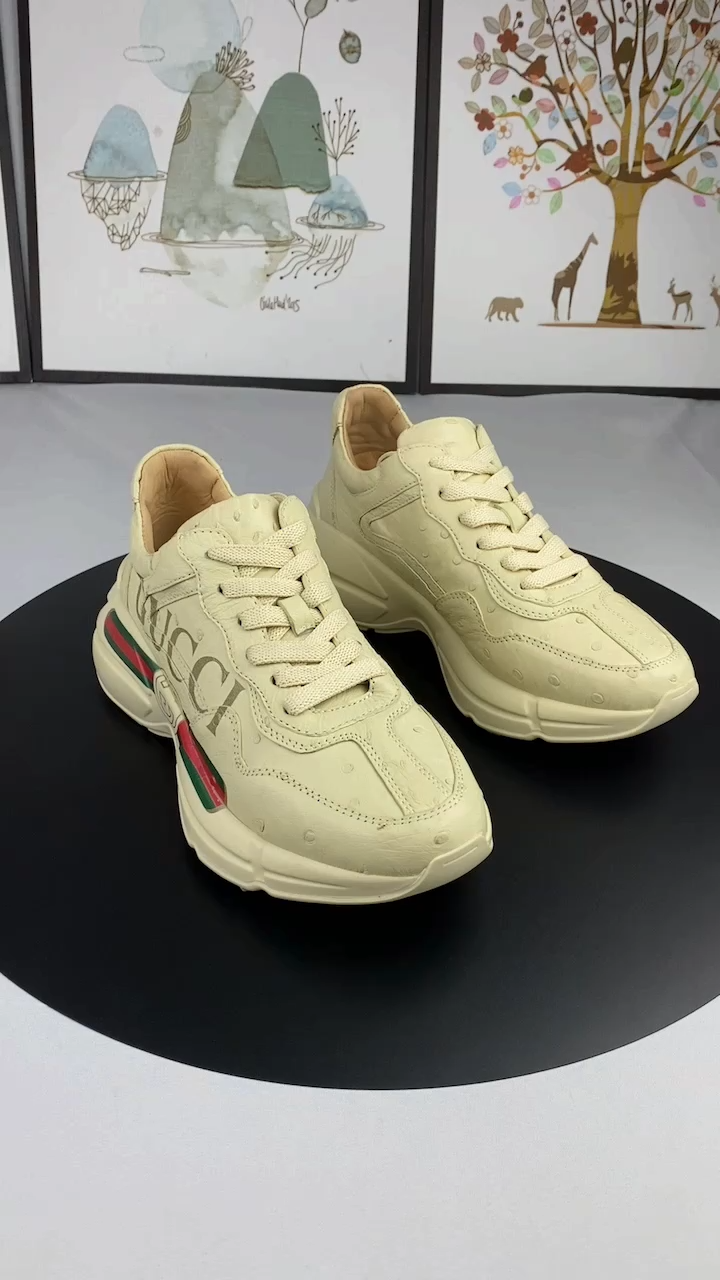 Handcrafted Luxury Private Customization High-Quality Ostrich Leather Sneakers