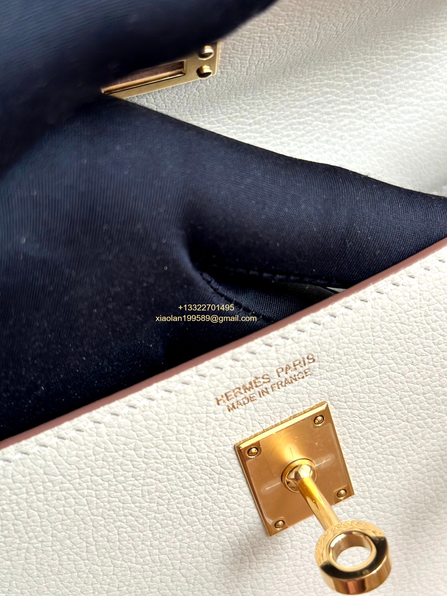 Hermès Swift Kelly Danse Bag in Milky White, Fully Handmade High-end Customization.