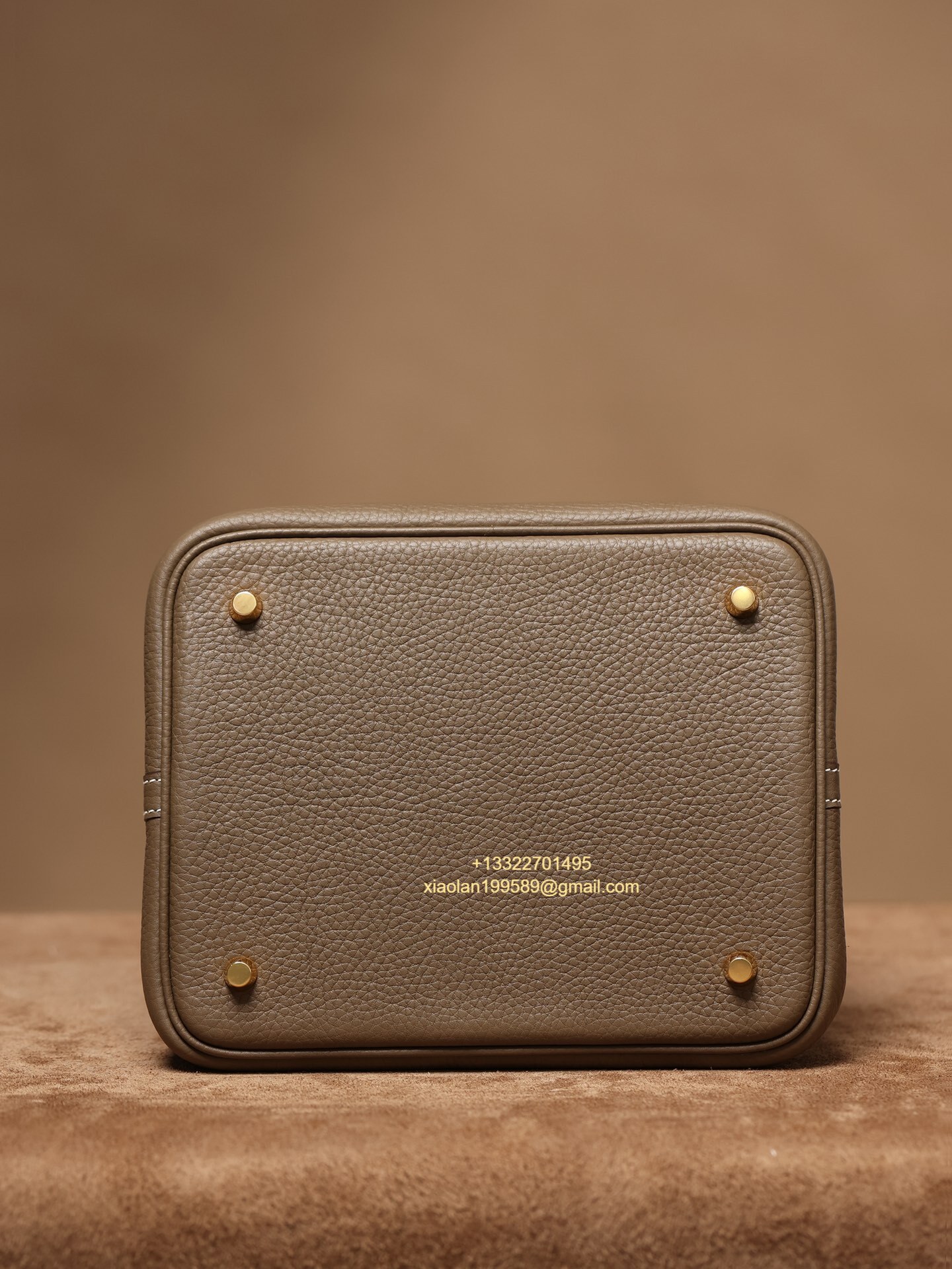 Hermès Picotin 18/22 in Clemence Leather, Hand-stitched with Beeswax Thread, High-end Customization - Elephant Gray.