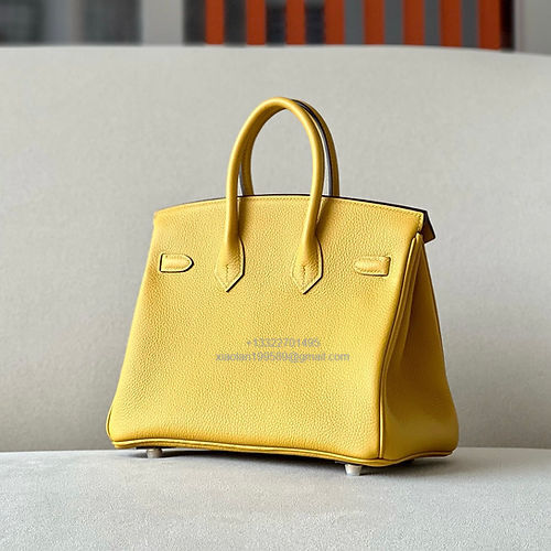 Hermès Birkin 25/30/35cm, handcrafted with togo  leather –Amber Yellow