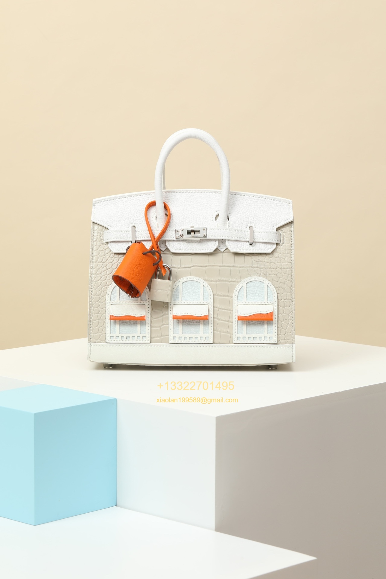 Hermès Birkin 20 House Bag Made from American Alligator Leather, Purely Handcrafted with Waxed Thread Stitching, Custom Private Edition