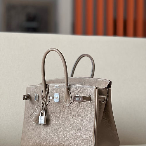 Hermès Birkin 25/30/35cm, handcrafted with togo  leather –Etoupe
