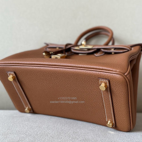 Hermès Birkin 25/30/35cm, handcrafted with togo  leather –Gold Brown