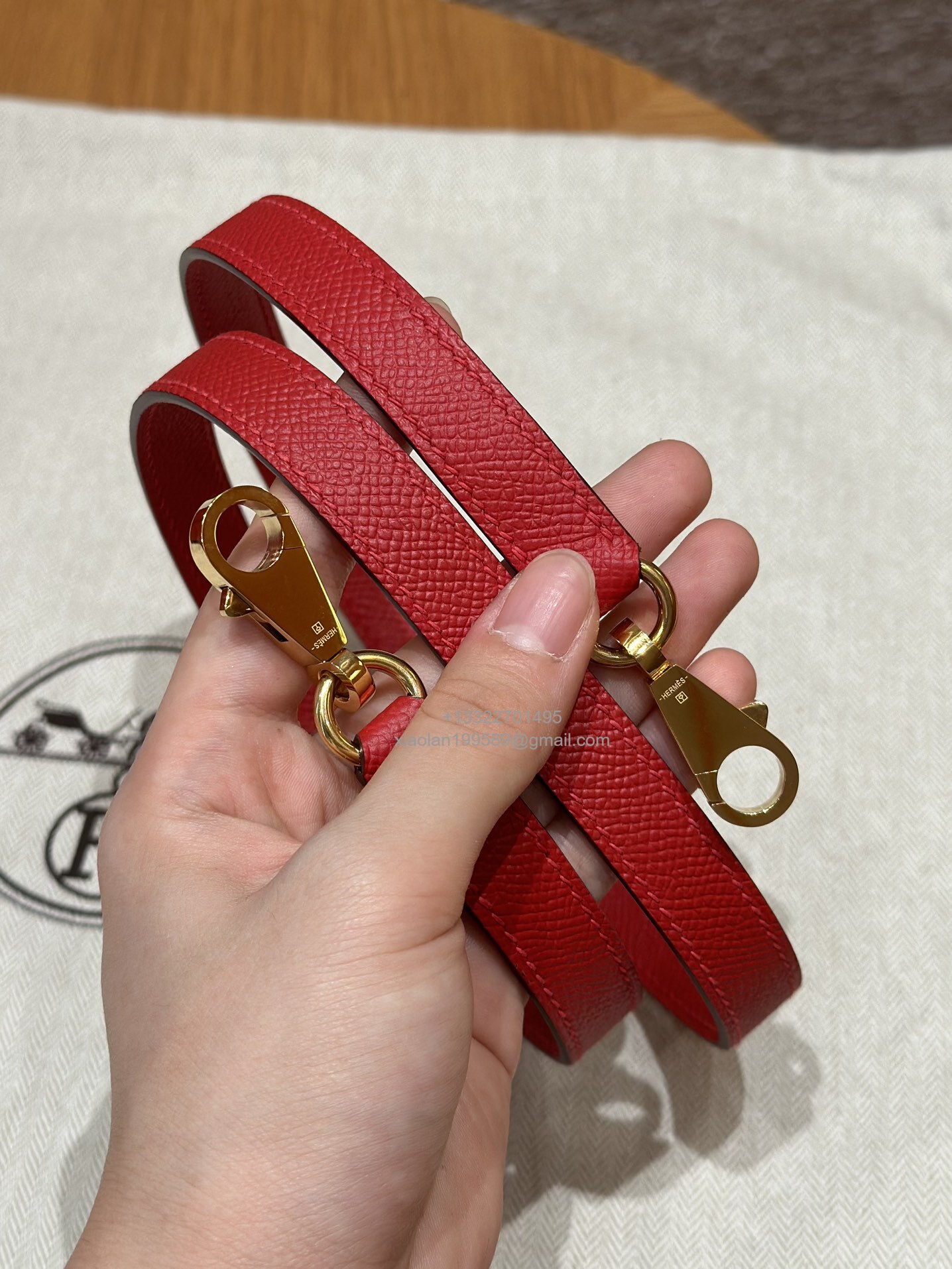 Hermès Kelly Handbag in Flag Red Epsom Cowhide Leather, Purely Handcrafted, High-End Customization Edition