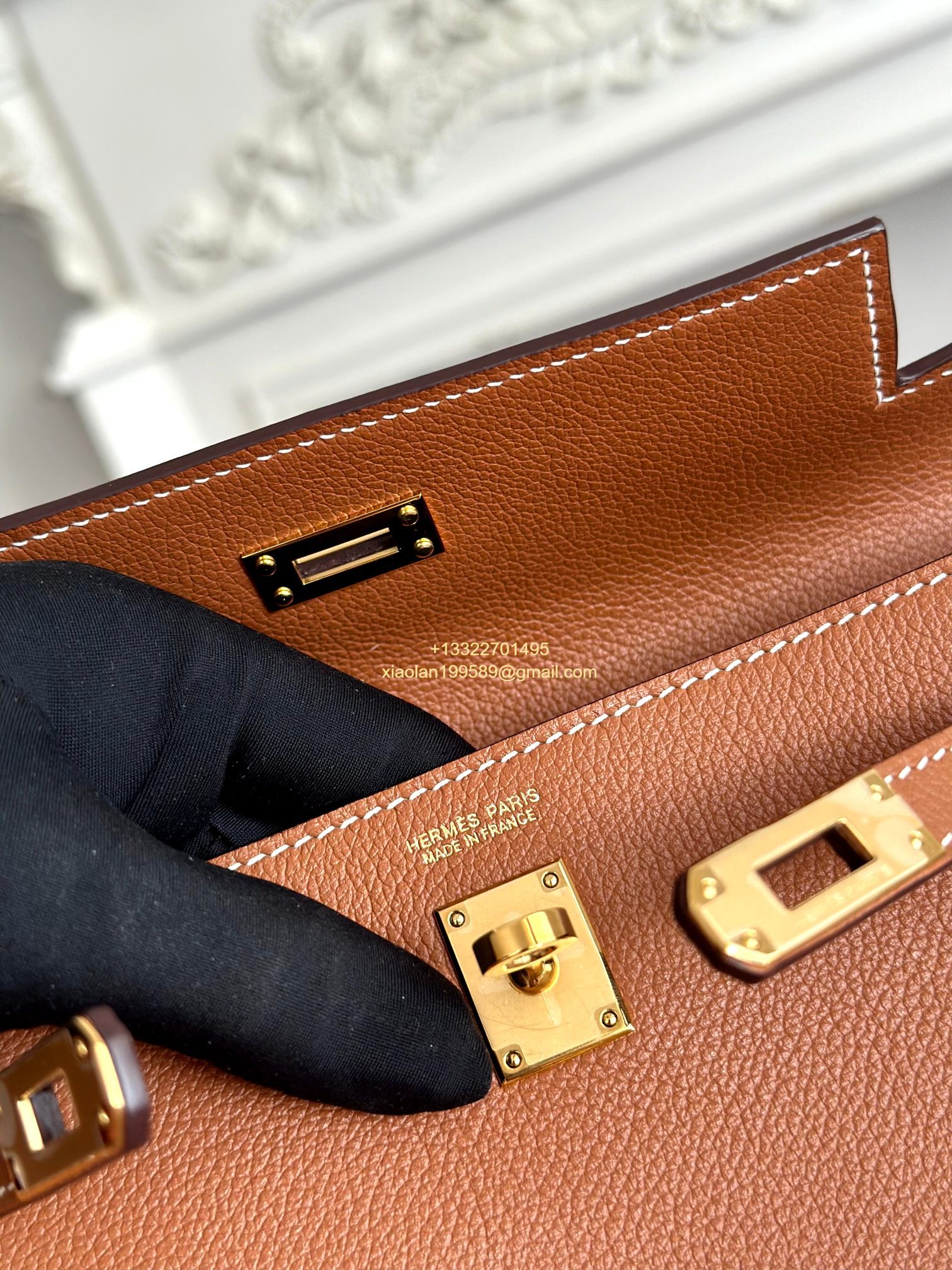 Hermès Swift Kelly Danse Bag in Gold Brown, Fully Handmade High-end Customization.