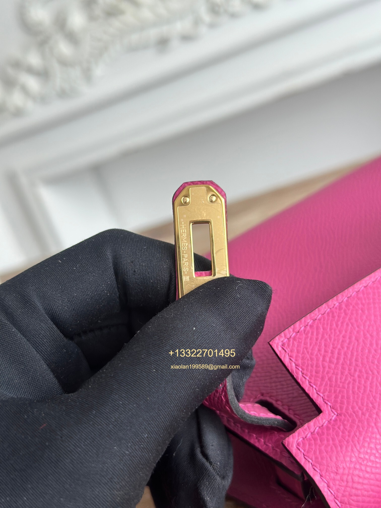 Hermès Epsom Leather Mini Kelly II in Rose Violet Purely Handcrafted with Waxed Thread Stitching, High-End Customization