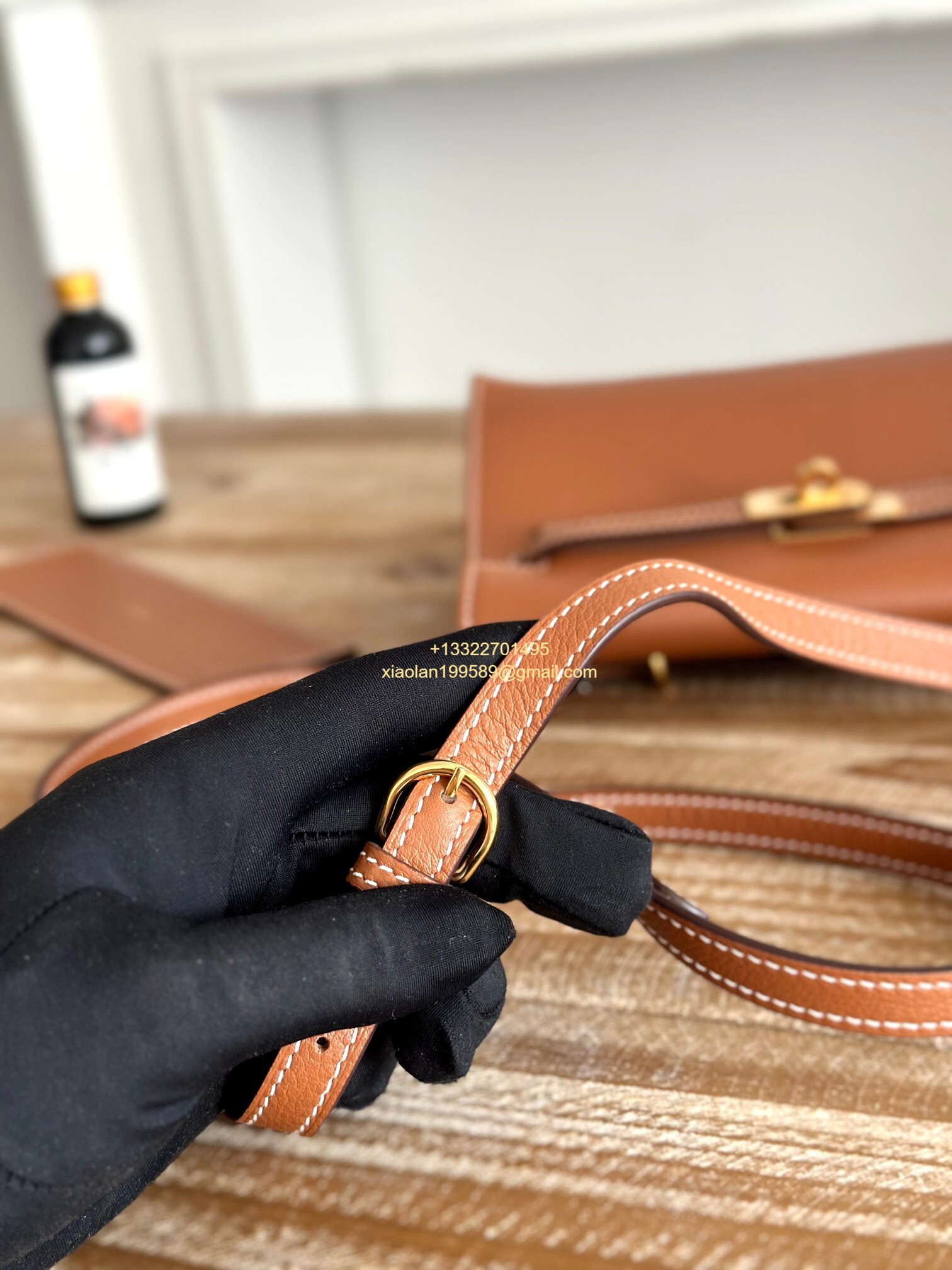 Hermès Swift Kelly Danse Bag in Gold Brown, Fully Handmade High-end Customization.