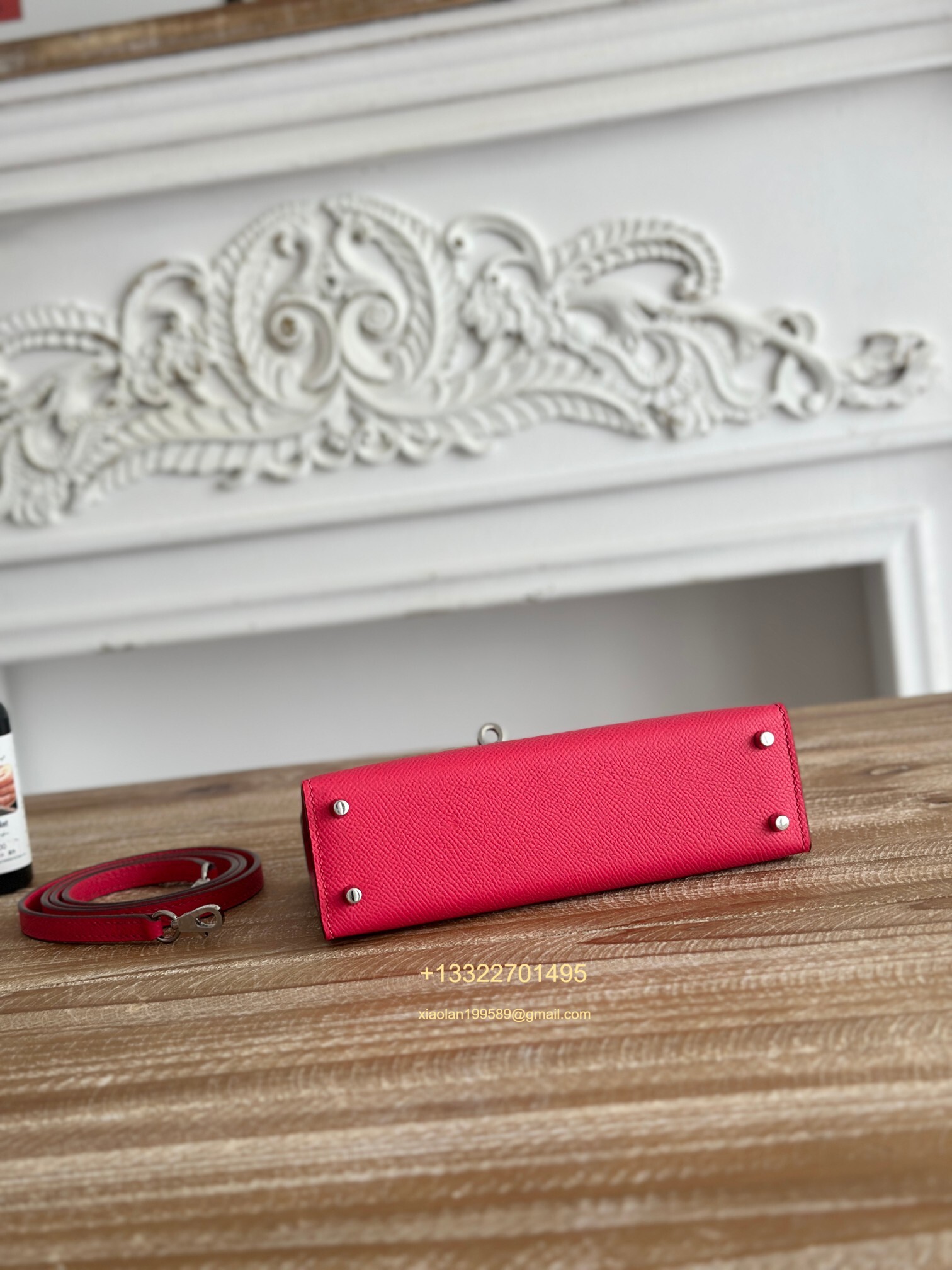 Hermès Epsom Leather Mini Kelly II in Hot Pink Purely Handcrafted with Waxed Thread Stitching, High-End Customization