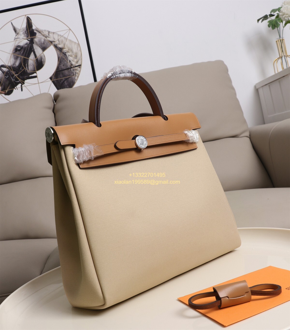 Hermès Herbag Zip 31 Bag, Original Custom Stainless Steel Hardware, French Factory Leather, Imported Double-layer High-dimensional Waterproof Canvas Material.
