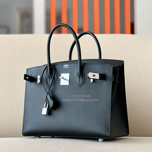 Hermès Birkin 25/30/35cm, handcrafted with imported French Epsom leather – Black