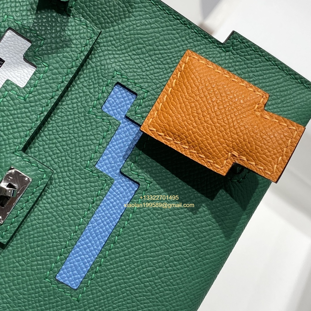 Hermès Kelly Doll Quelle Idole Picto Bag, Limited Edition in Velvet Green.