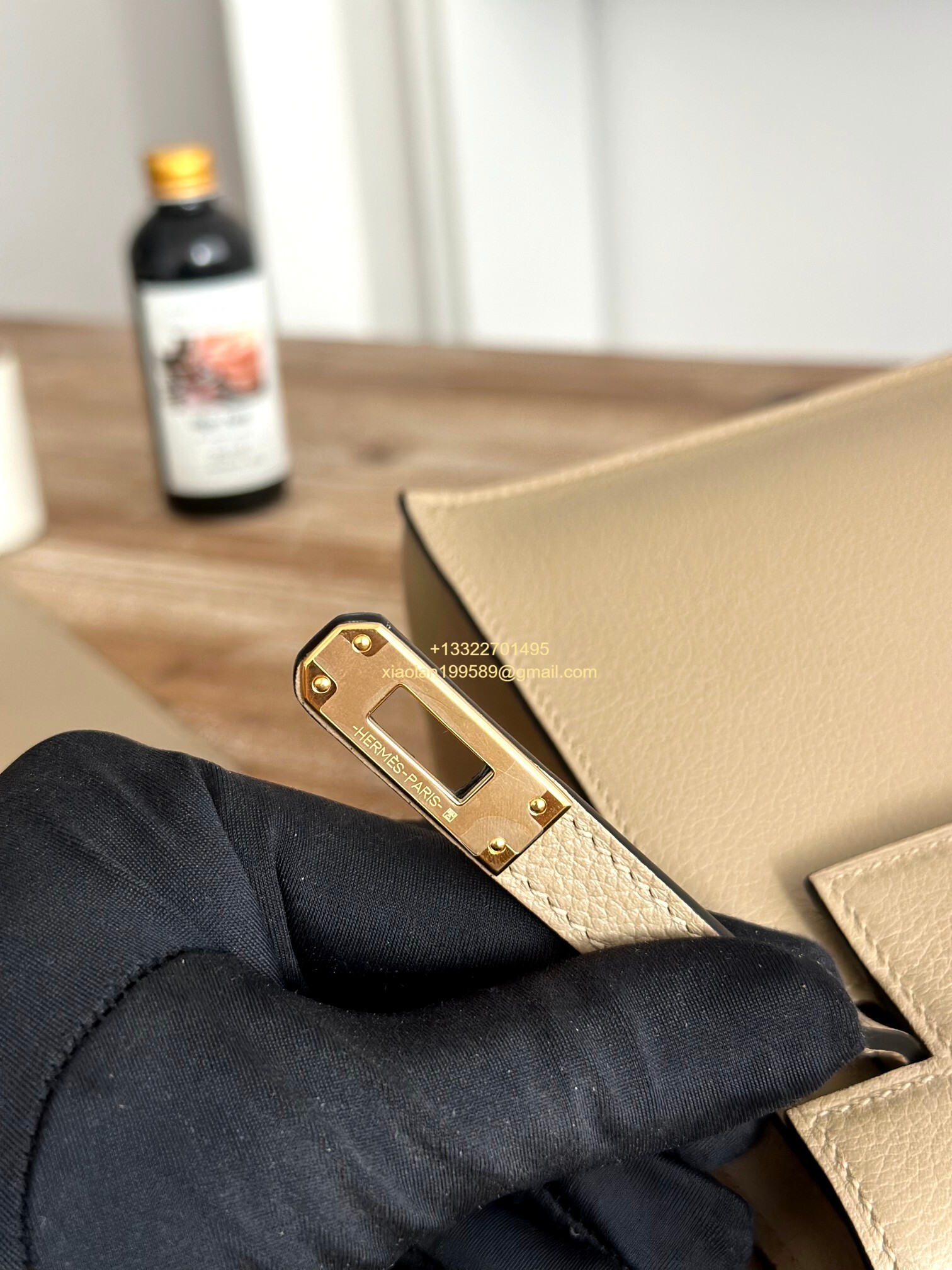 Hermès Swift Kelly Danse Bag in Milk Tea, Fully Handmade High-end Customization.