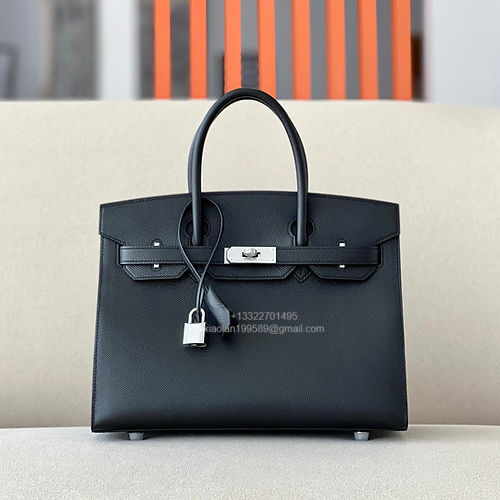 Hermès Birkin 25/30/35cm, handcrafted with imported French Epsom leather – Black