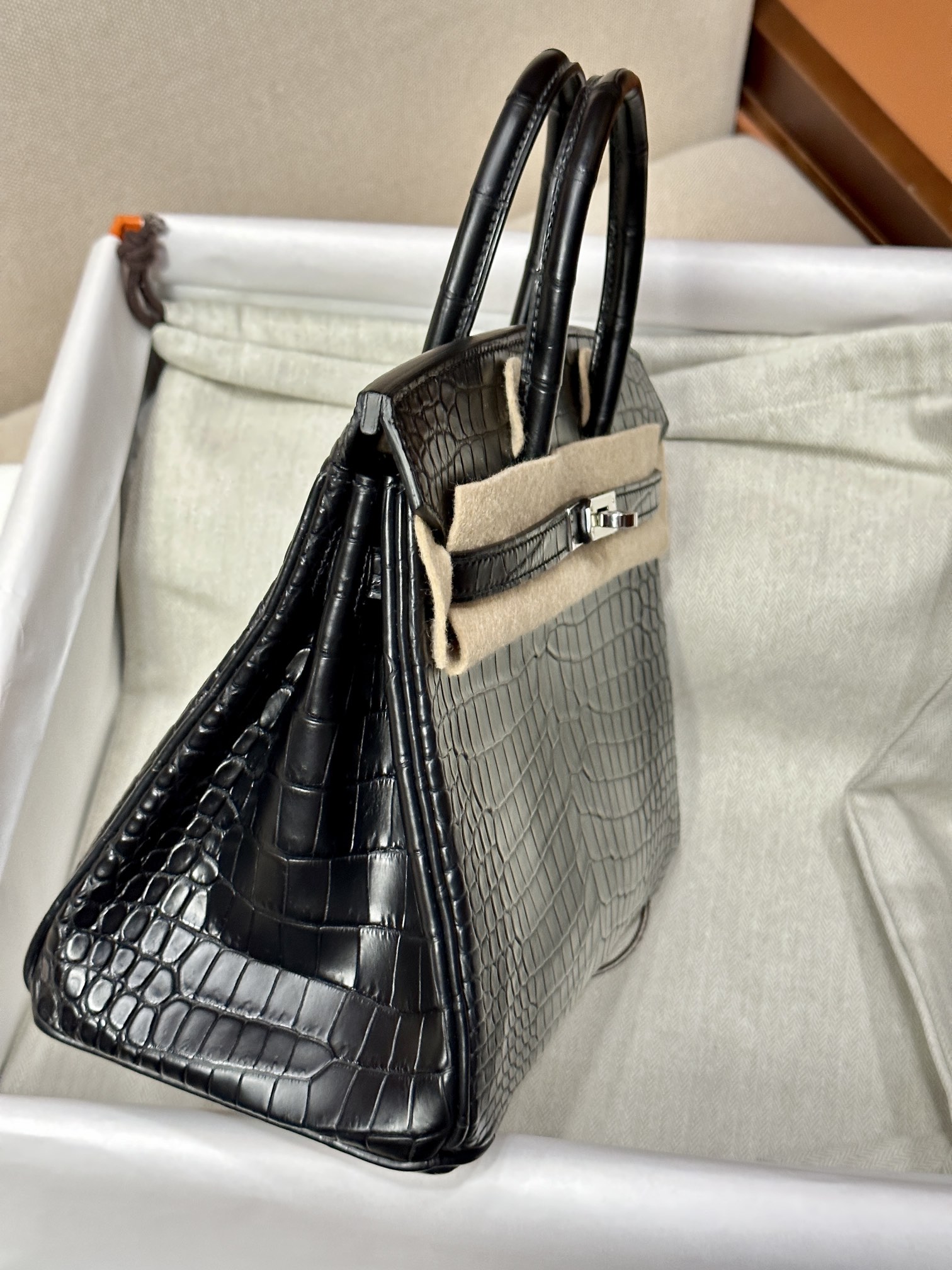 Hermès birkin 25/30/35cm in Crocodile Leather, Fully Handmade Premium Private Customization-Black