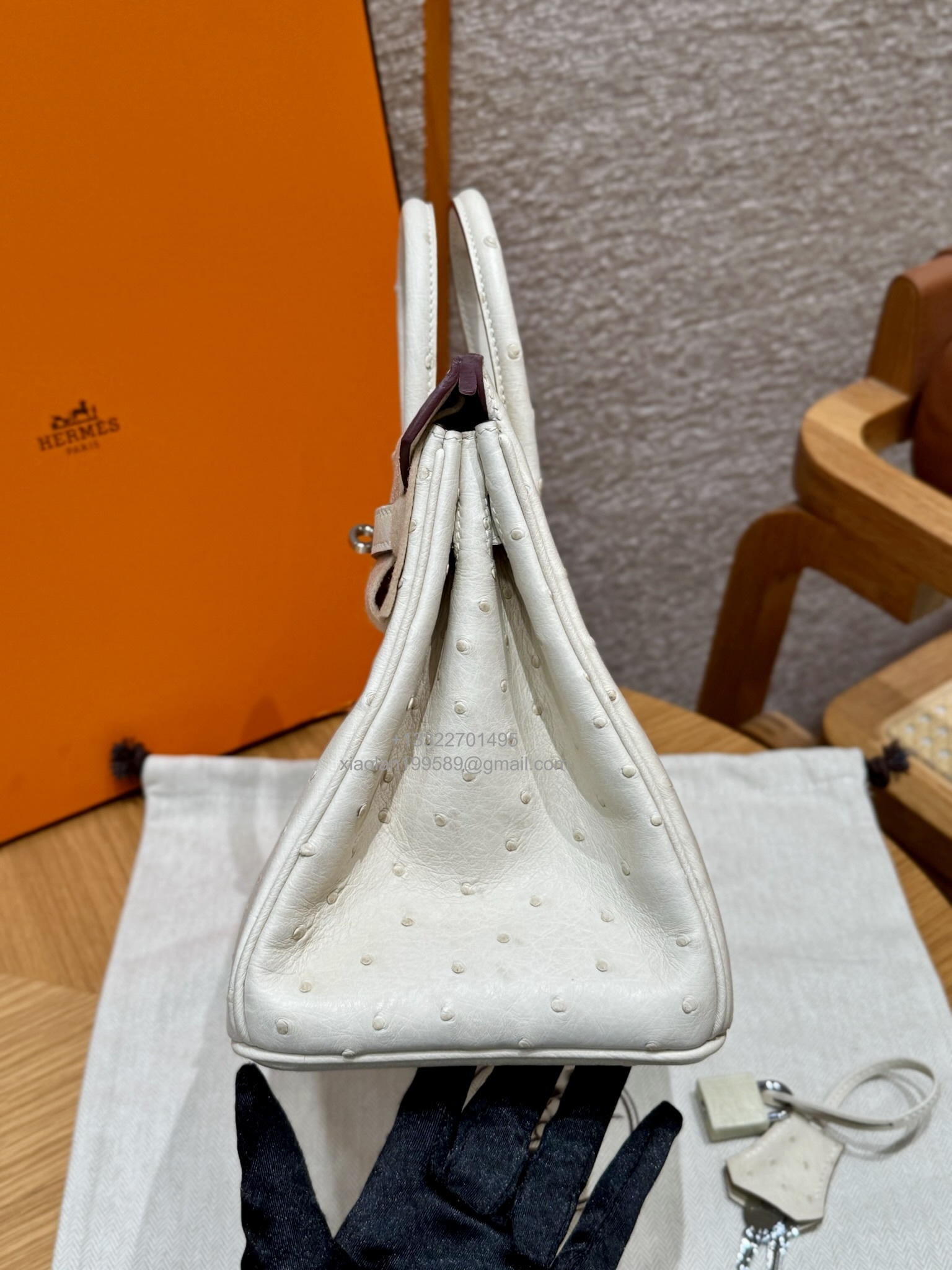 Birkin 25/30/35cm South African KK Ostrich Leather, Premium Fully Handcrafted Exclusive Custom –i2/nata