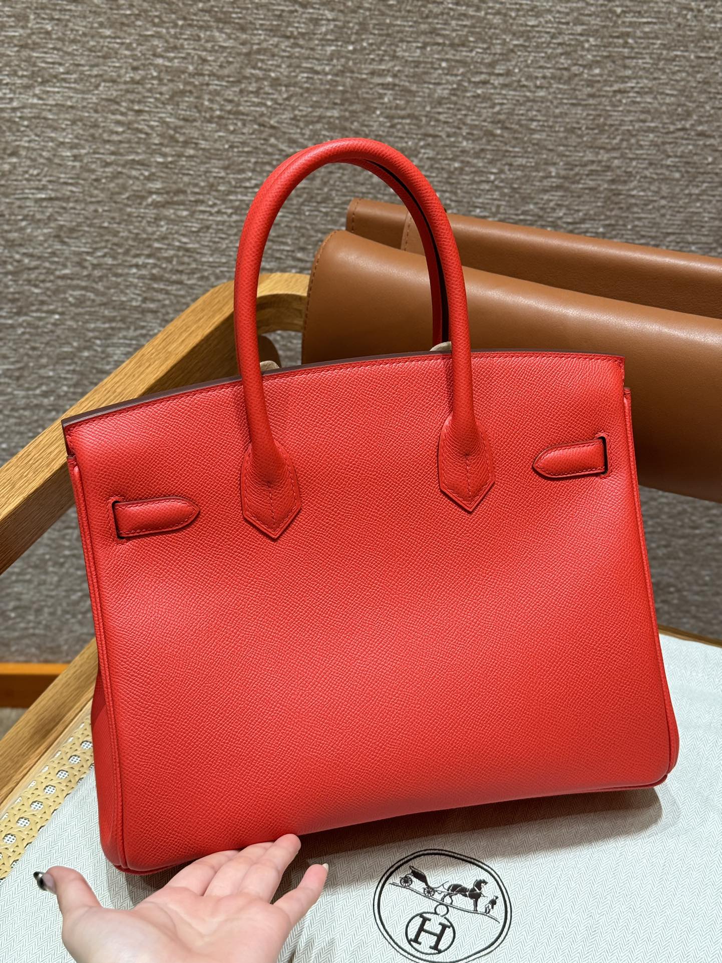 Hermès Birkin 25/30/35cm, handcrafted with imported French Epsom leather – S3/Rouge Coeur