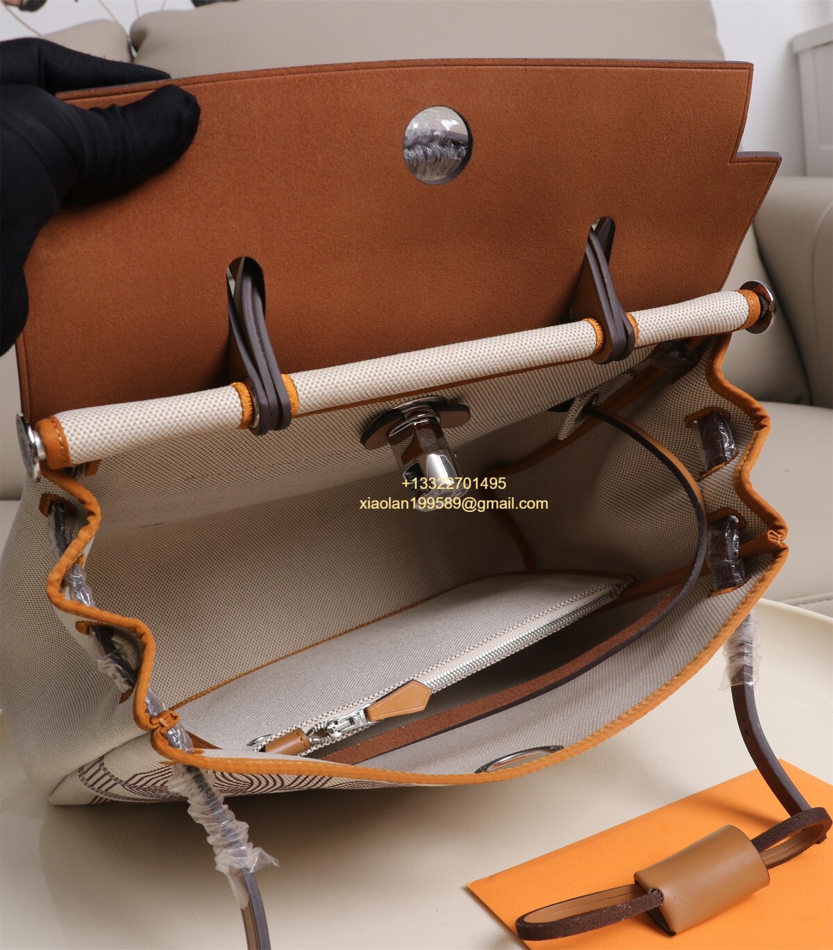 Hermès Herbag Zip 31 Bag, Original Custom Stainless Steel Hardware, French Factory Leather, Imported Double-layer High-dimensional Waterproof Canvas Material.
