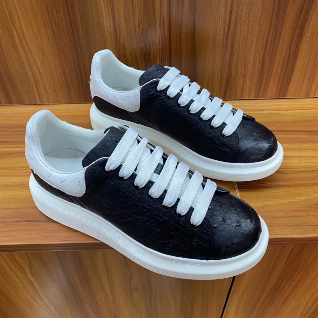 Handcrafted Luxury Private Customization High-Quality Ostrich Leather Sneakers