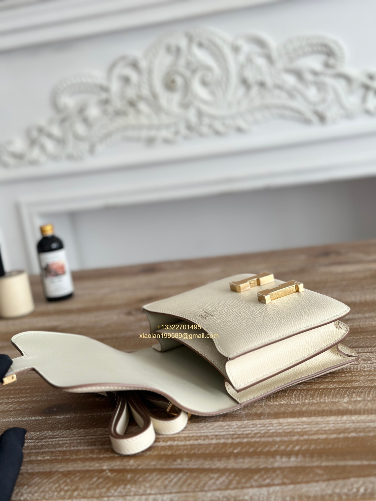 Hermès Constance 18/24 in Milkshake White Epsom leather, purely handcrafted, high-end customization edition.