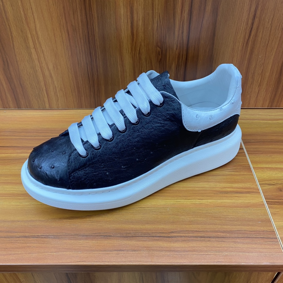 Handcrafted Luxury Private Customization High-Quality Ostrich Leather Sneakers