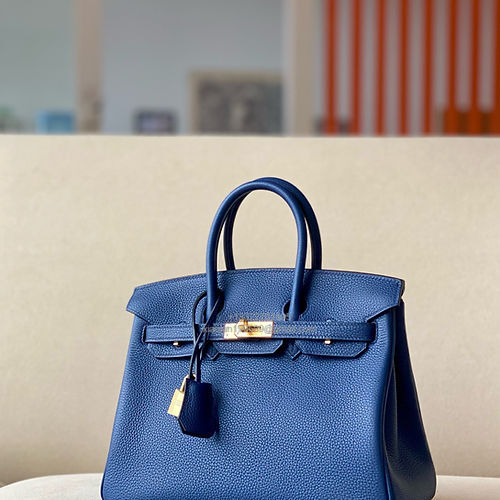 Hermès Birkin 25/30/35cm, handcrafted with togo  leather – Sapphire Blue