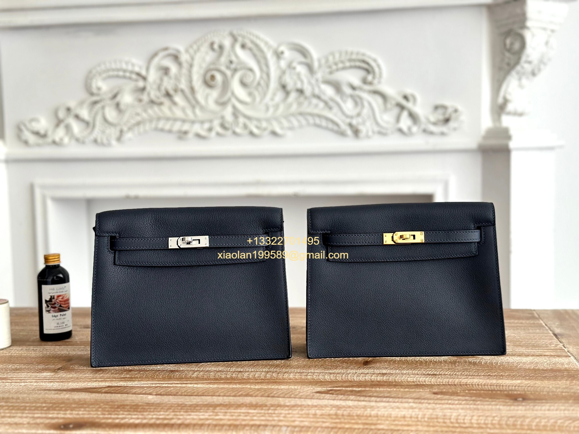 Hermès Swift Kelly Danse Bag in Black, Fully Handmade High-end Customization.