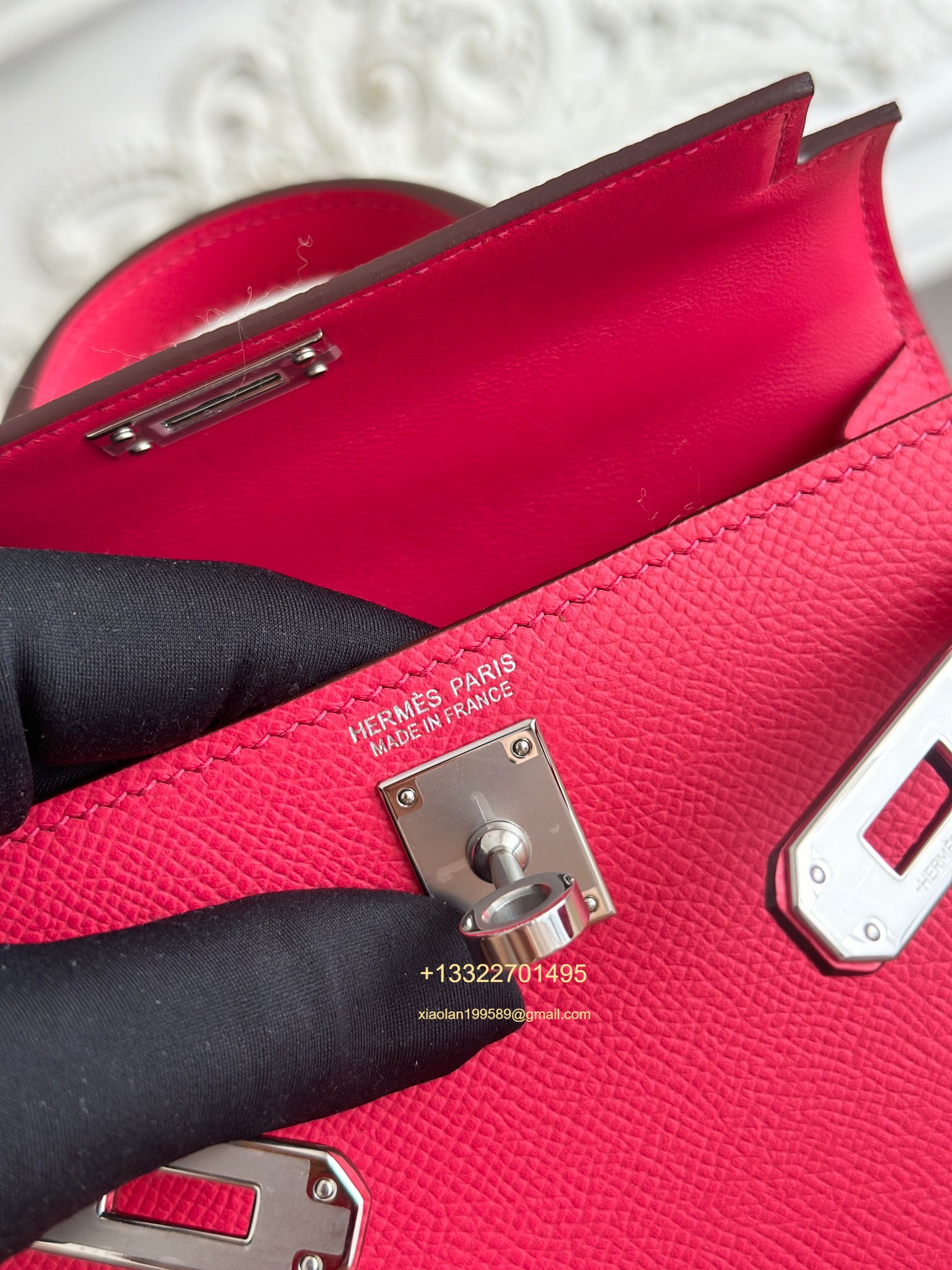 Hermès Epsom Leather Mini Kelly II in Hot Pink Purely Handcrafted with Waxed Thread Stitching, High-End Customization