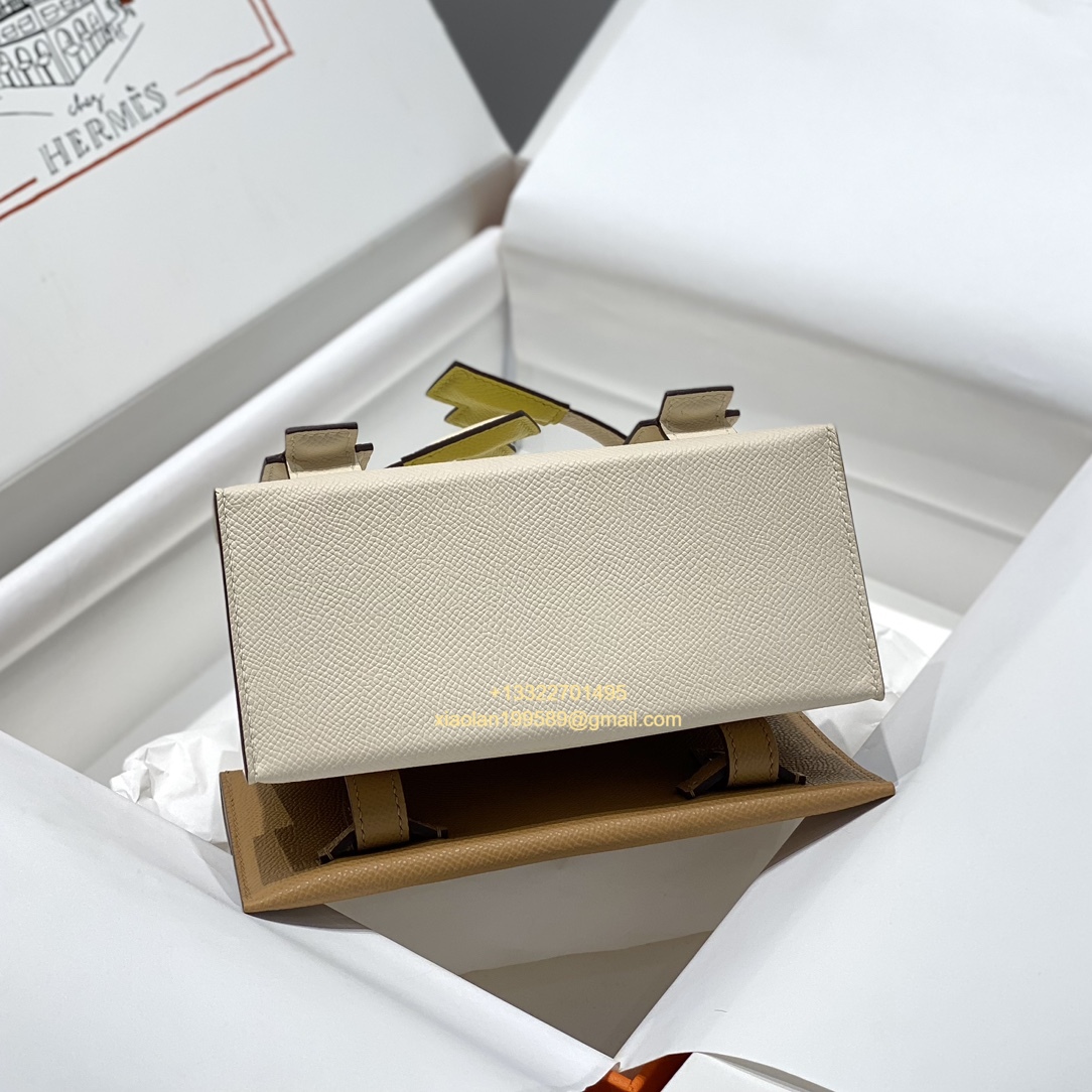 Hermès Kelly Doll Quelle Idole Picto Bag, Limited Edition in Creamy White.