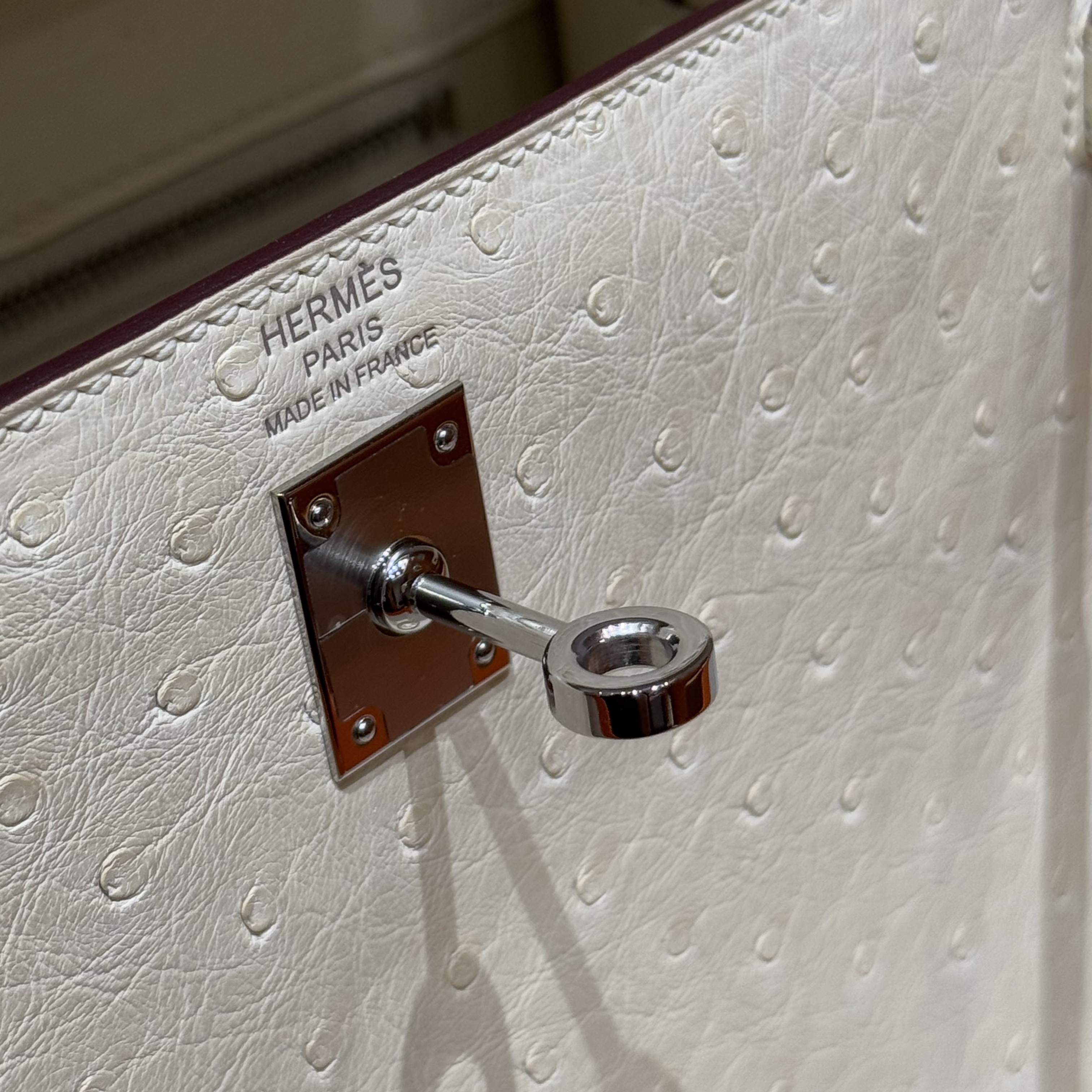 Kelly 25/28/32cm South African KK Ostrich Leather, Premium Fully Handcrafted Exclusive Custom –i2/nata