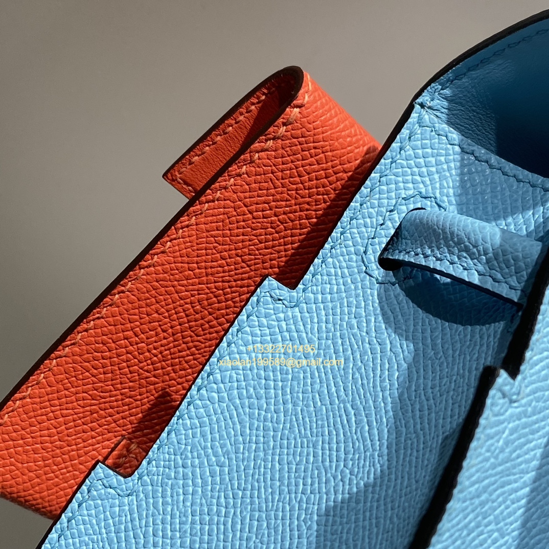 Hermès Kelly Doll Quelle Idole Picto Bag, Limited Edition in Candy Blue.